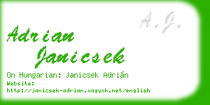 adrian janicsek business card
